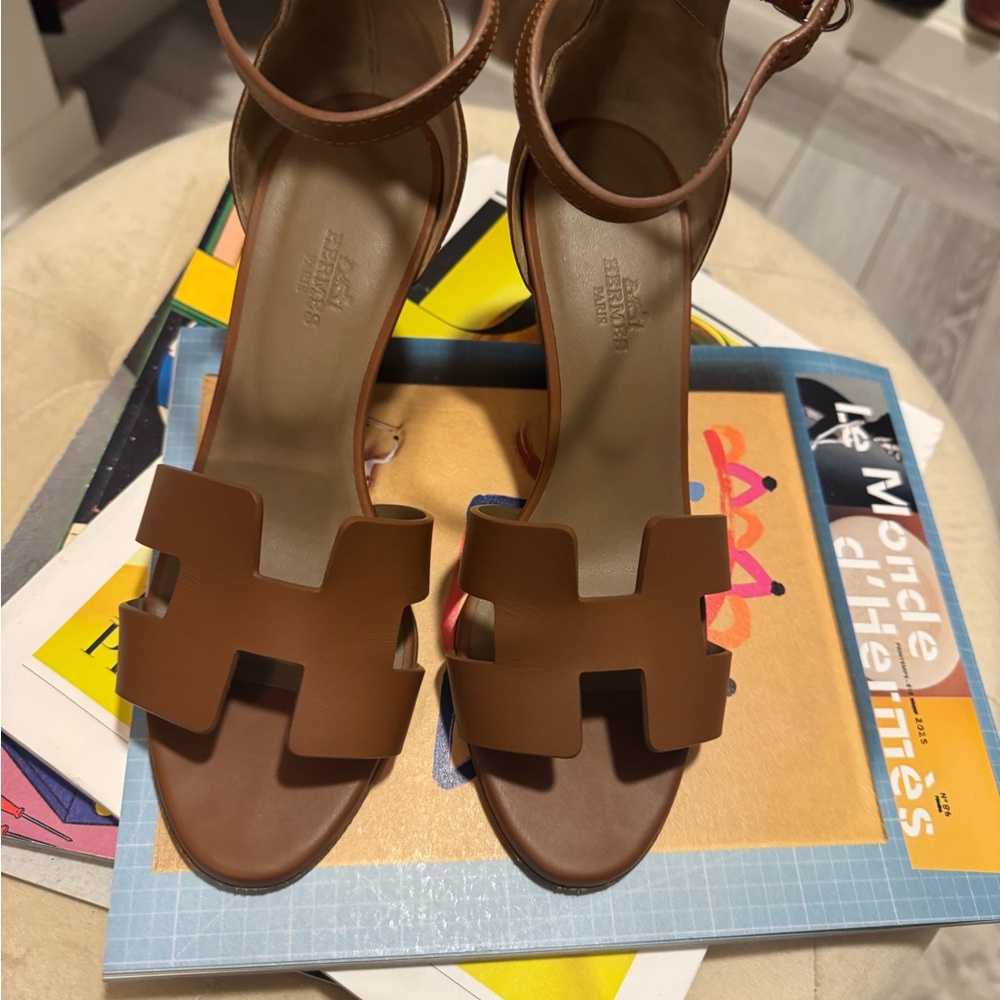 Hermes Legend Sandals Gold 37